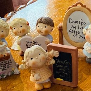 Enesco Dear God Kids Figurines, Vintage, set of 4